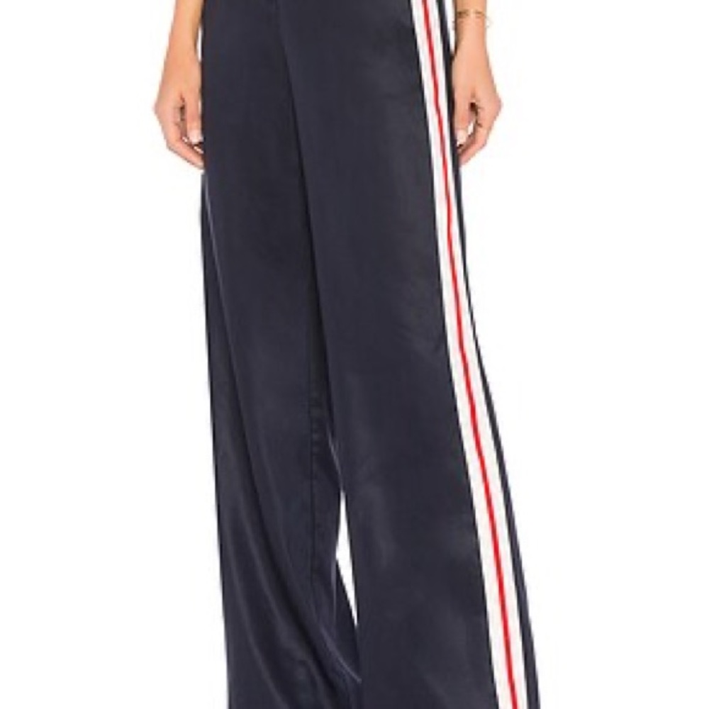House of Harlow 1960 Black Track Pants with Sporty Stripes